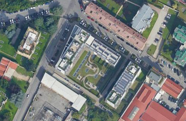 Vista dall’alto dell’intervento realizzato